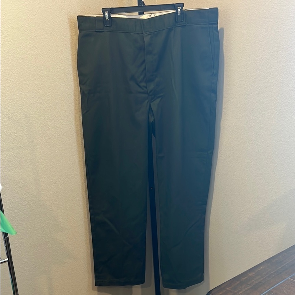 Dickies Black Dress Pants Straight-Leg Flat Front